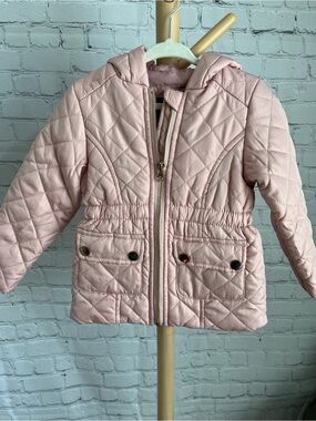 Me Jane Mini Pink Quilted Hooded Jacket 2T